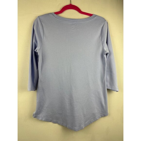 Isaac Mizrahi Live! Womens Light Blue 3/4 Sleeve Top S - Picture 6 of 6